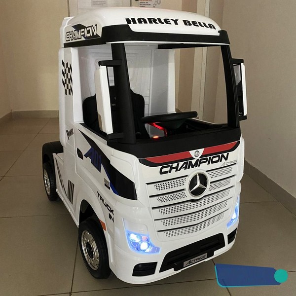 Продукт Акумулаторен камион Mercedes ACTROS Licensed 4X4, батерии 2X12V, меки гуми и кожена седалка - 0 - BG Hlapeta